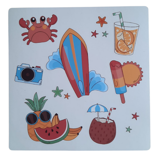 Stickervel thema zomer